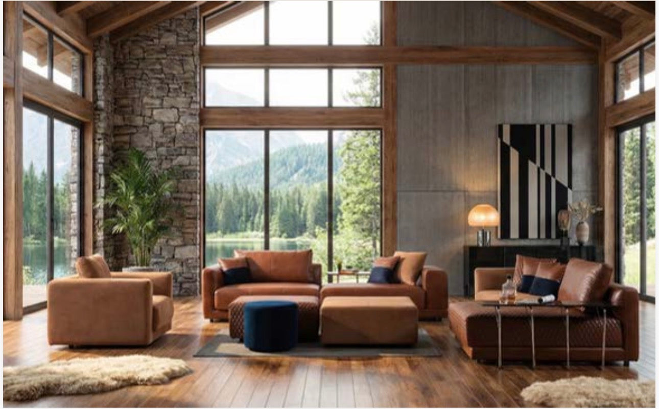 Prelude luxury furniture collection featuring modern sofa seating, elegant dining table with upholstered chairs, and contemporary neutral interior design.