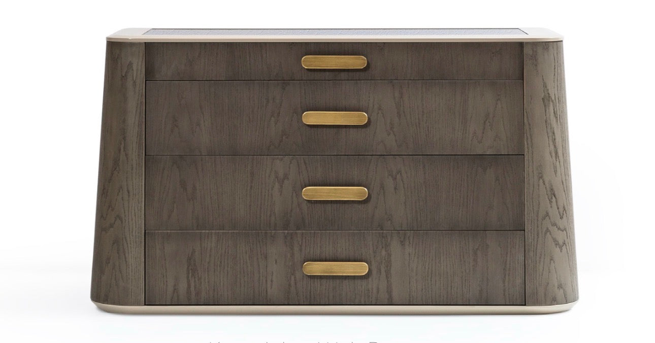 Stoneveil luxury furniture collection featuring modular sofa seating, modern dining table, sculptural accent chairs, luxury bedroom design, and illuminated walk in wardrobe.