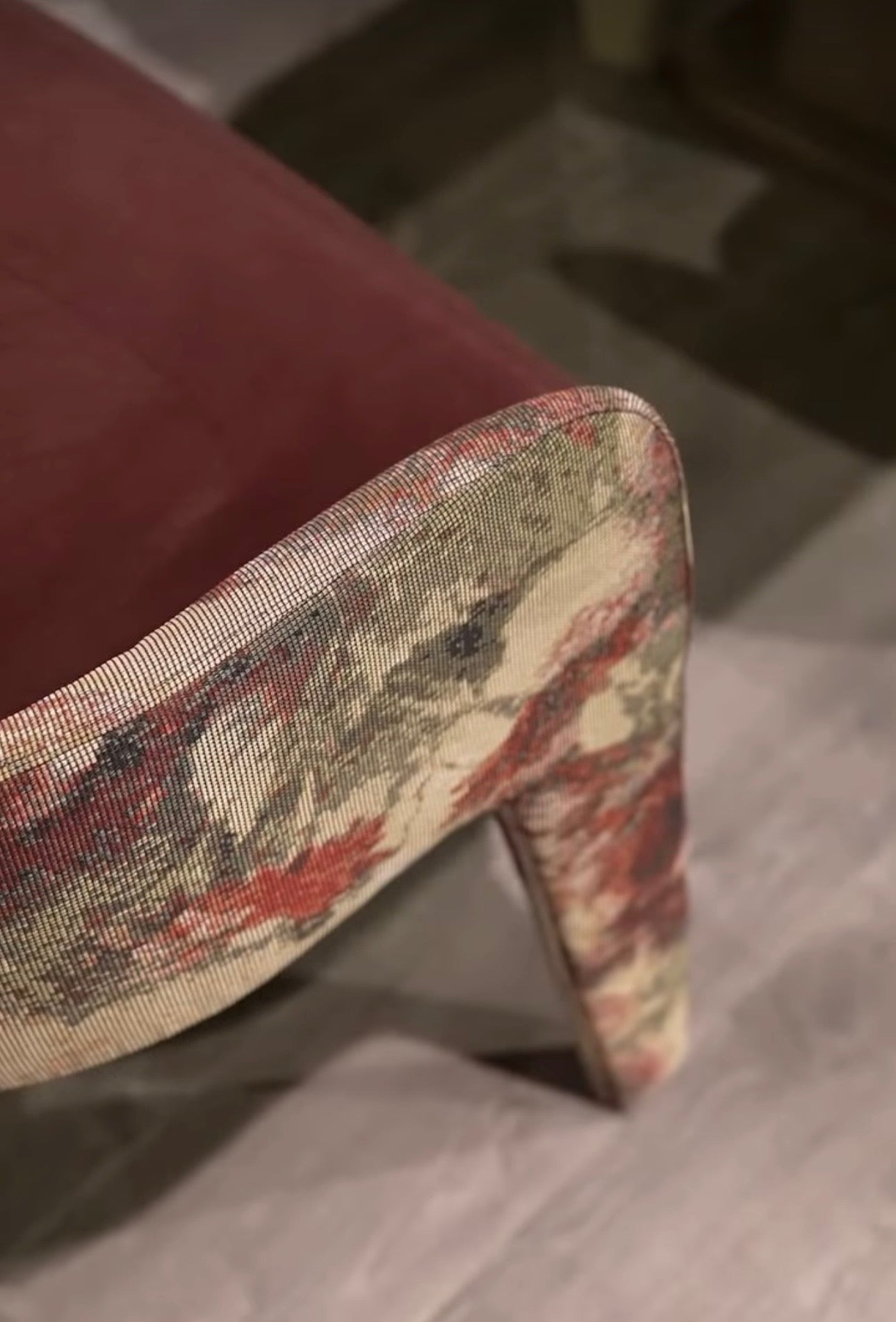 Blush luxury furniture collection featuring sculptural sofa, bronze leaf coffee table, modern dining set, and warm contemporary living room design.