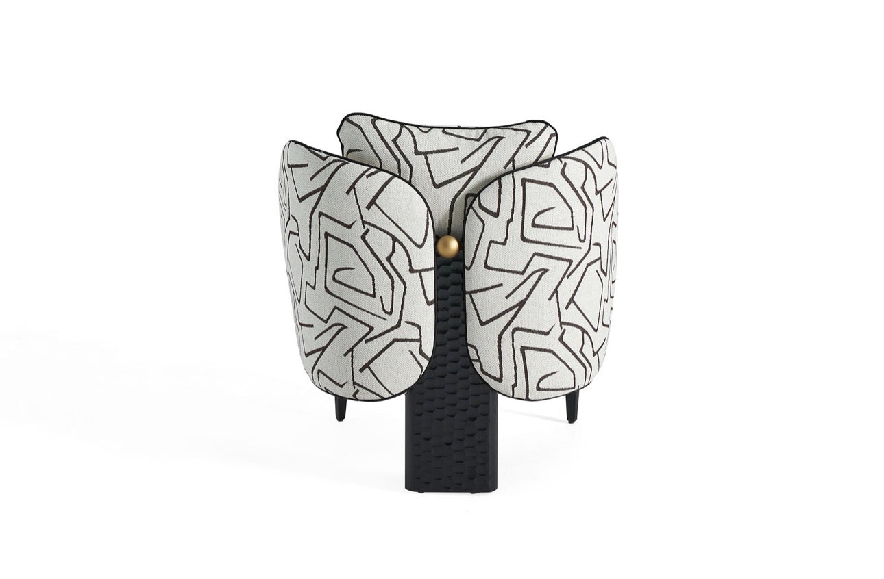 Haven modern luxury dining furniture collection with sculptural dining table, upholstered chairs, and architectural sideboard.