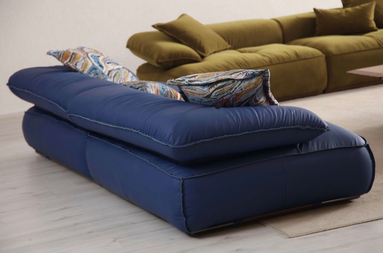 Drift modern living room furniture collection with deep sofa seating and contemporary lounge chair.