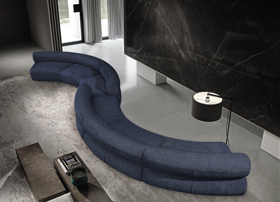 Fancci Heartline Society curved sectional sofa with circular layout designed for modern luxury living rooms and social seating.