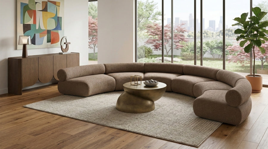 Fancci Heartline Society curved sectional sofa with circular layout designed for modern luxury living rooms and social seating.