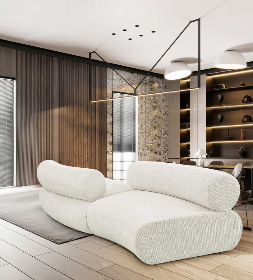 Fancci Heartline Society curved sectional sofa with circular layout designed for modern luxury living rooms and social seating.